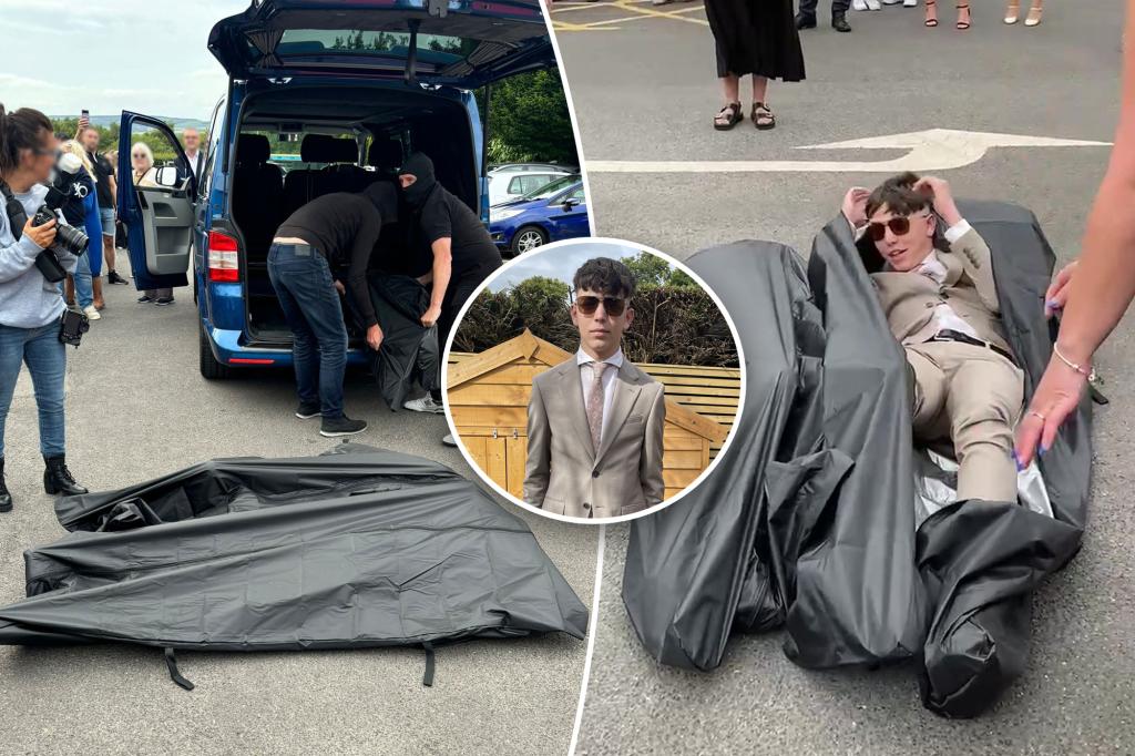 My son went to prom in a body bag - it was a great stunt that his classmates will never forget